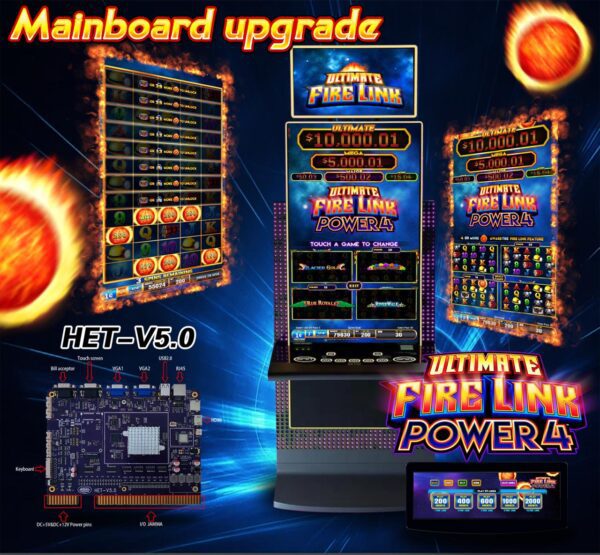 Fire Link Power 4 Slot Game Software Board - Advanced 4-in-1 Casino Software