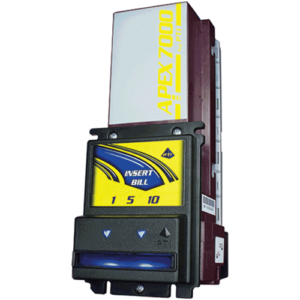 Pyramid Apex 7400-UC3-US Bill Acceptor – 120V Upstacker, $1–$20, 500-Note Capacity (US Currency)